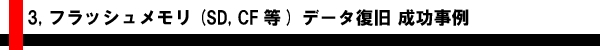 フラッシュメモリ データ復旧 成功事例
