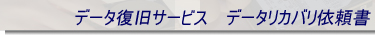 データ復旧サービス リカバリ依頼書