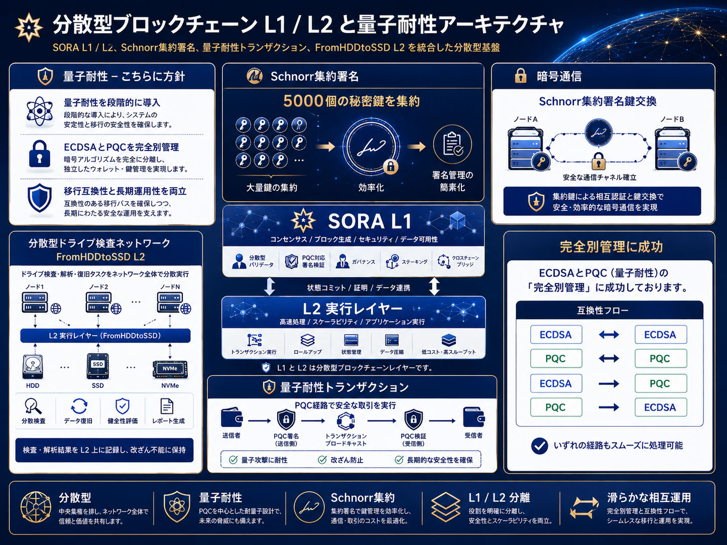 分散型ブロックチェーン SORA – L1 L2 概要 – データ復旧サービス（HDD